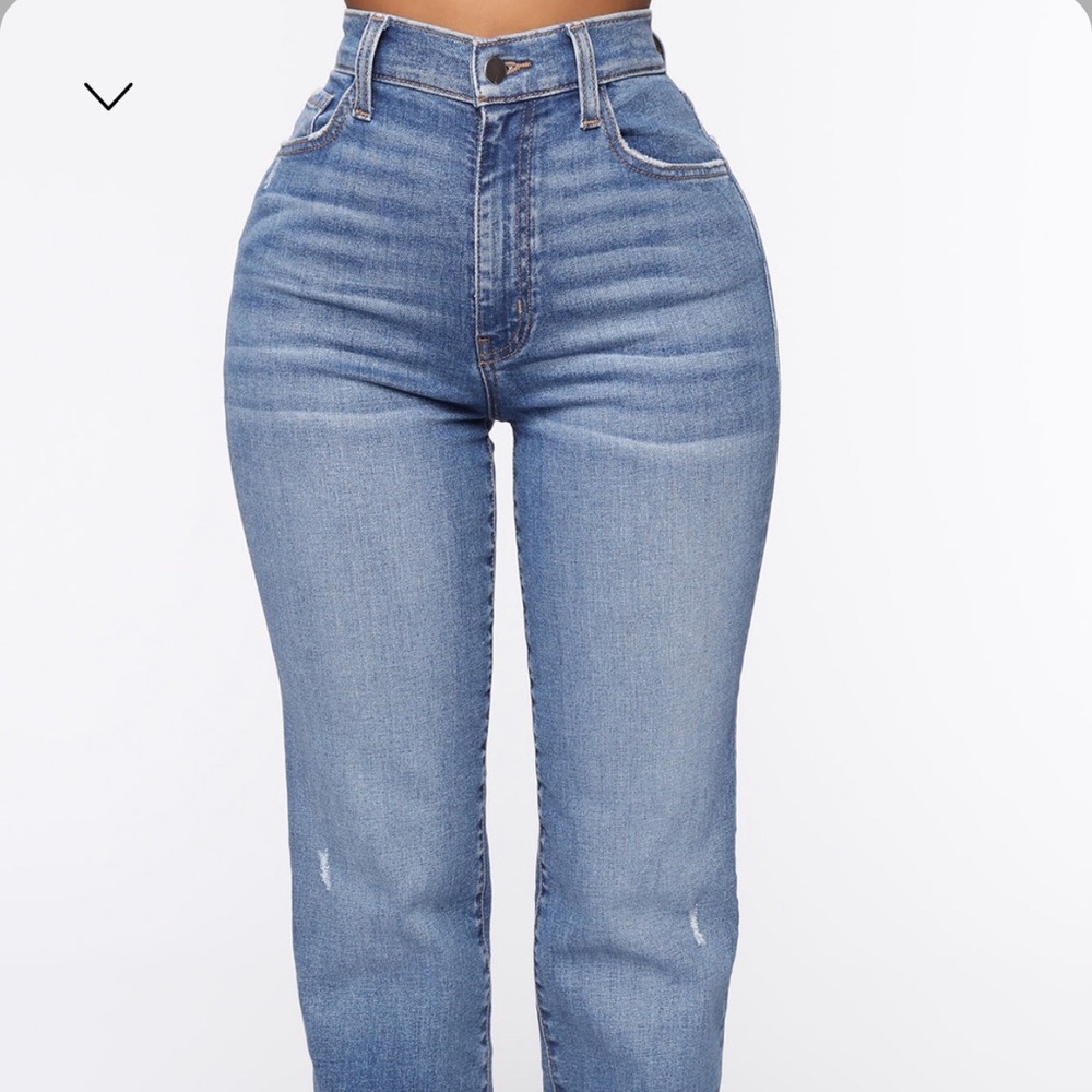Side Split Jean - Medium Blue Wash